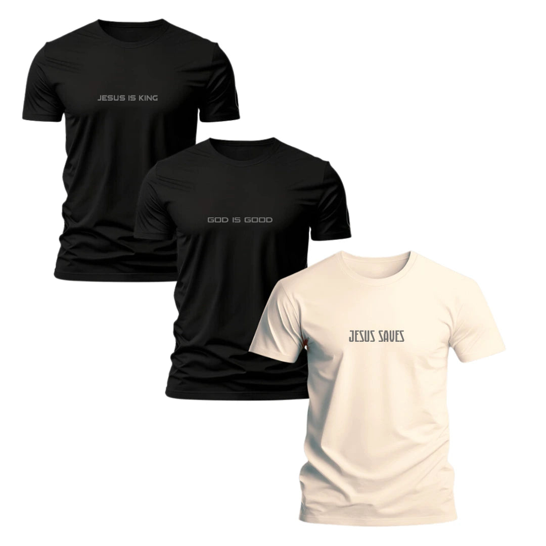 Kit 3 Camisetas Masculina Grace In Vogue