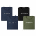 Kit 4 camisetas gospel masculinas Grace in Vogue — presente evangélico premium