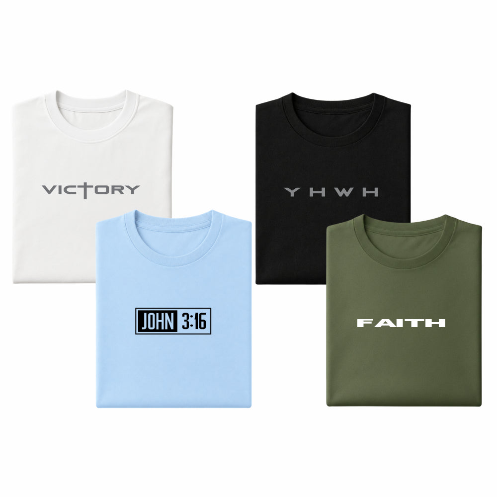 Kit presente evangélico masculino — camisetas cristãs Grace in Vogue