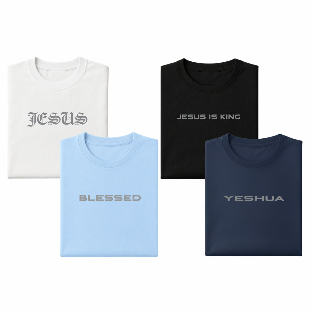 Kit presente evangélico masculino — camisetas cristãs Grace in Vogue
