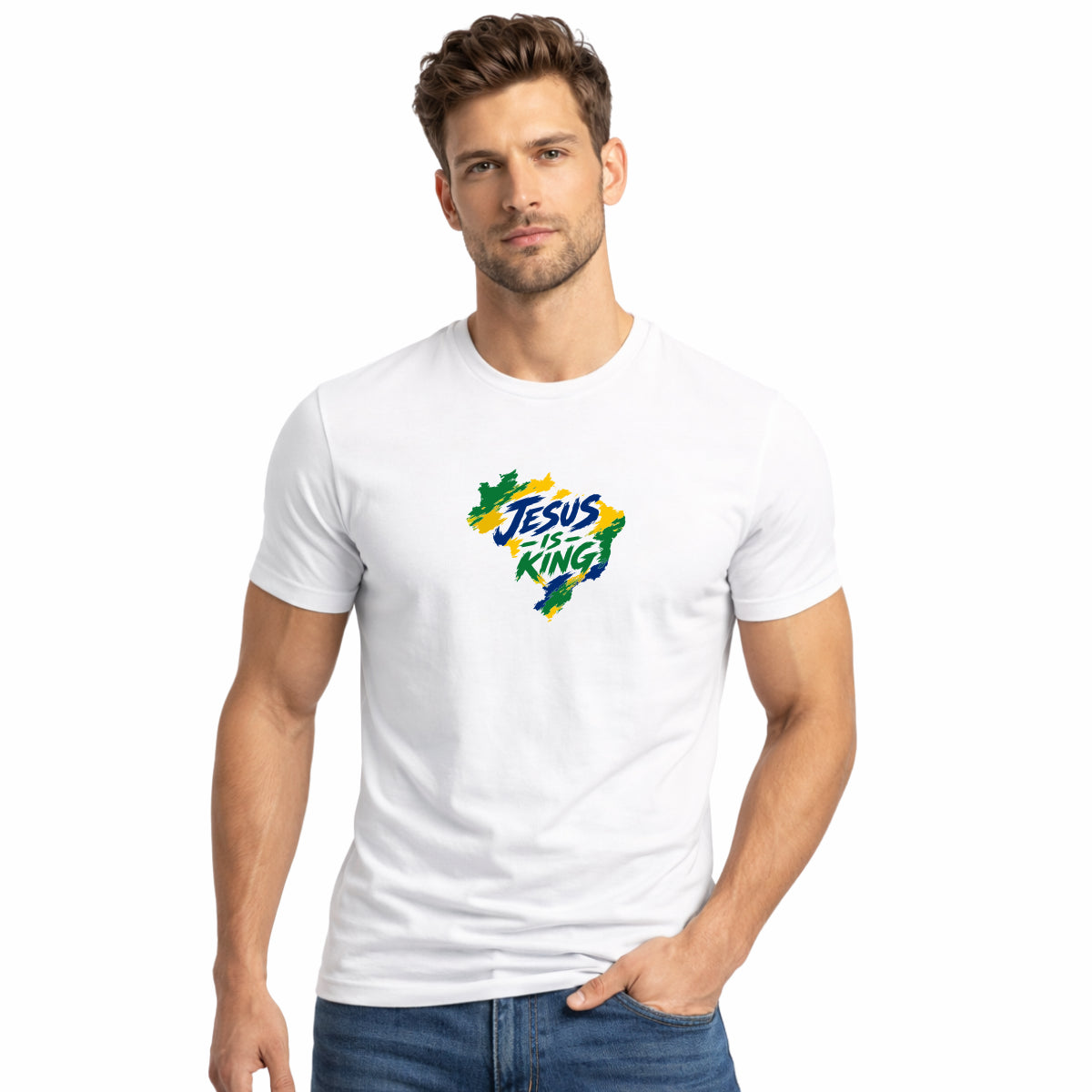 Camiseta Jesus is King Branca