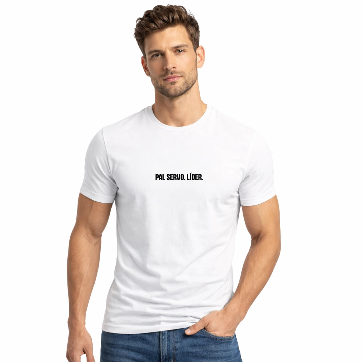 Camiseta dia dos Pais Cristã Branca