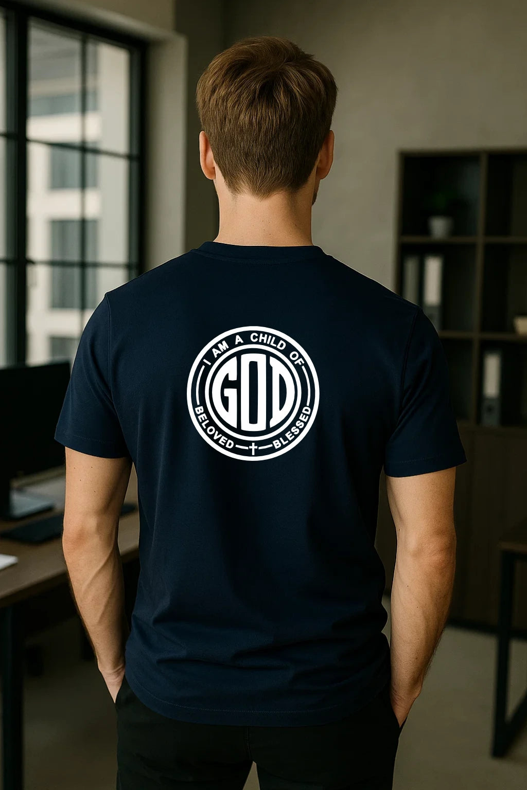 Camiseta Masculina Azul Child of God