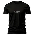 Camiseta Ele Vive masculina preta — estampa gospel minimalista Grace in Vogue