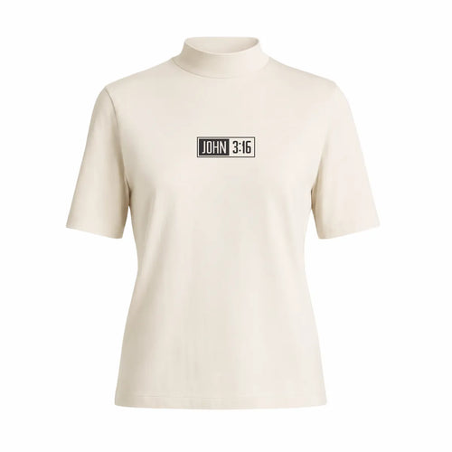 Camiseta João 3 16 feminina offwhite com estampa minimalista — Grace in Vogue