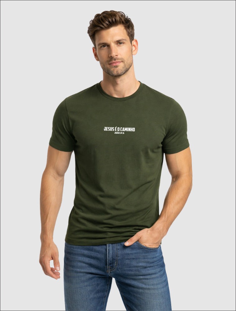 Camiseta Masculina Jesus é o Caminho