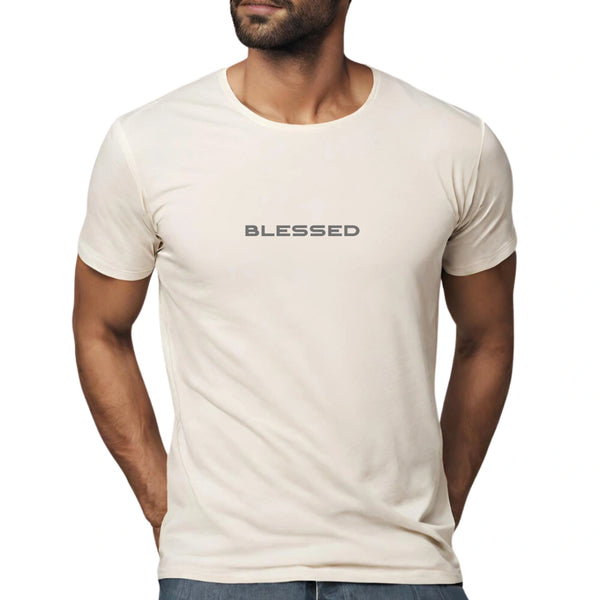 camiseta Masculina  Crista blessed offwhite 