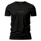 Camiseta Blessed masculina preta — estampa gospel minimalista